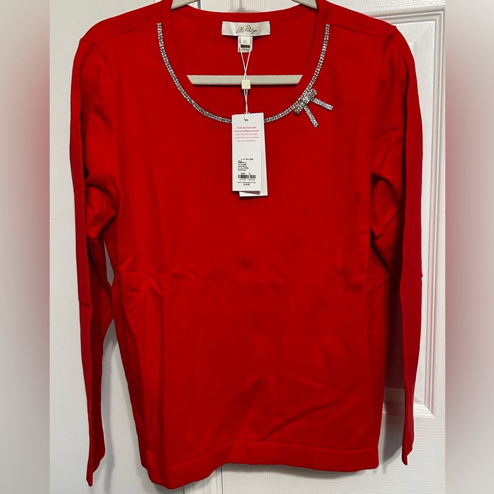 NWT Lilly Pulitzer Morgen Sweater Rocco red